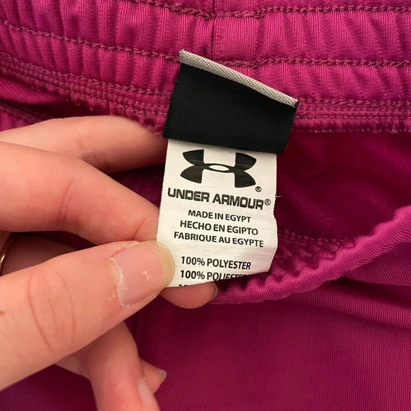 Under Armour girl’s dark pink straight cut sweatpants —‎ small - Picture 7 of 7